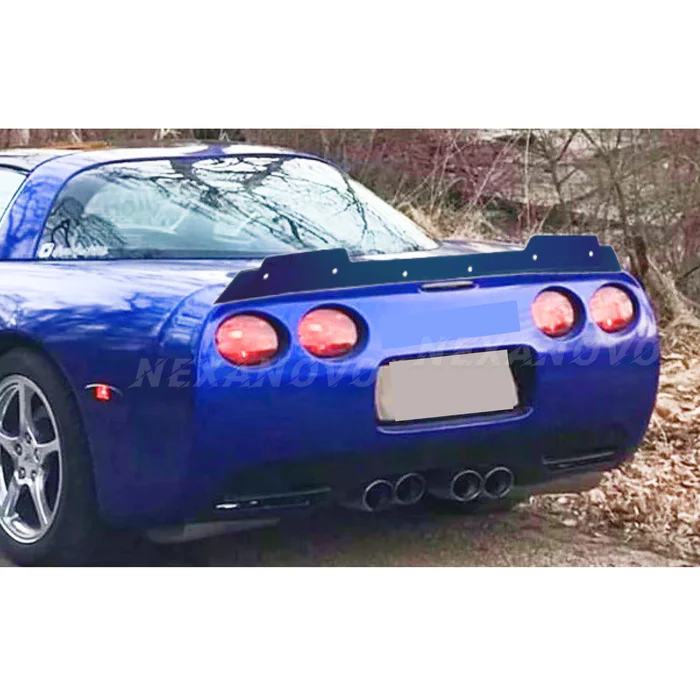 ZR1 Style Extended Rear Trunk Wing Spoiler W/ Removable Gurney Flap For Chevrolet Corvette C5 (1997-2004) NexaNovo - Image 4