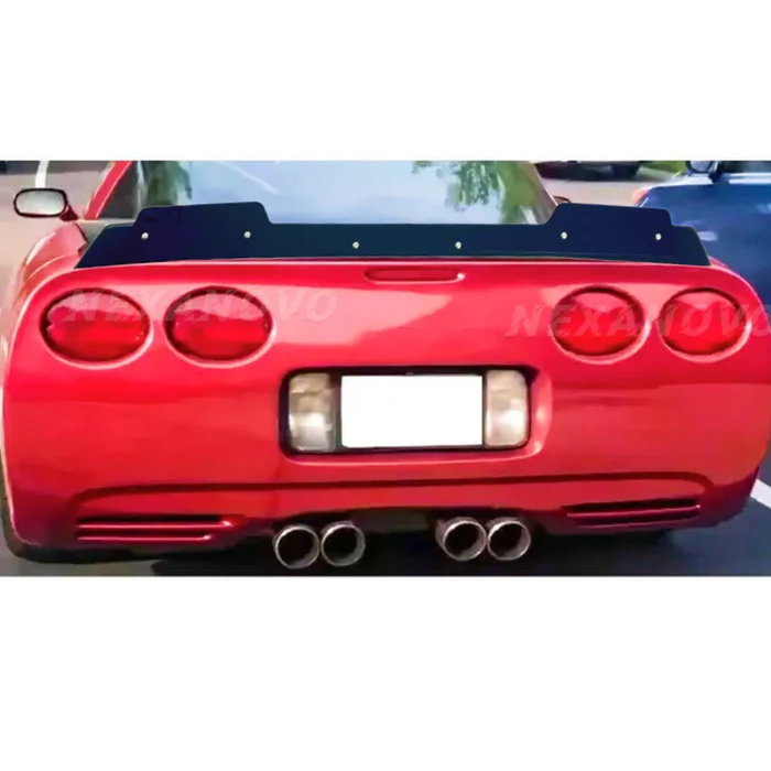 ZR1 Style Extended Rear Trunk Wing Spoiler W/ Removable Gurney Flap For Chevrolet Corvette C5 (1997-2004) NexaNovo - Image 9
