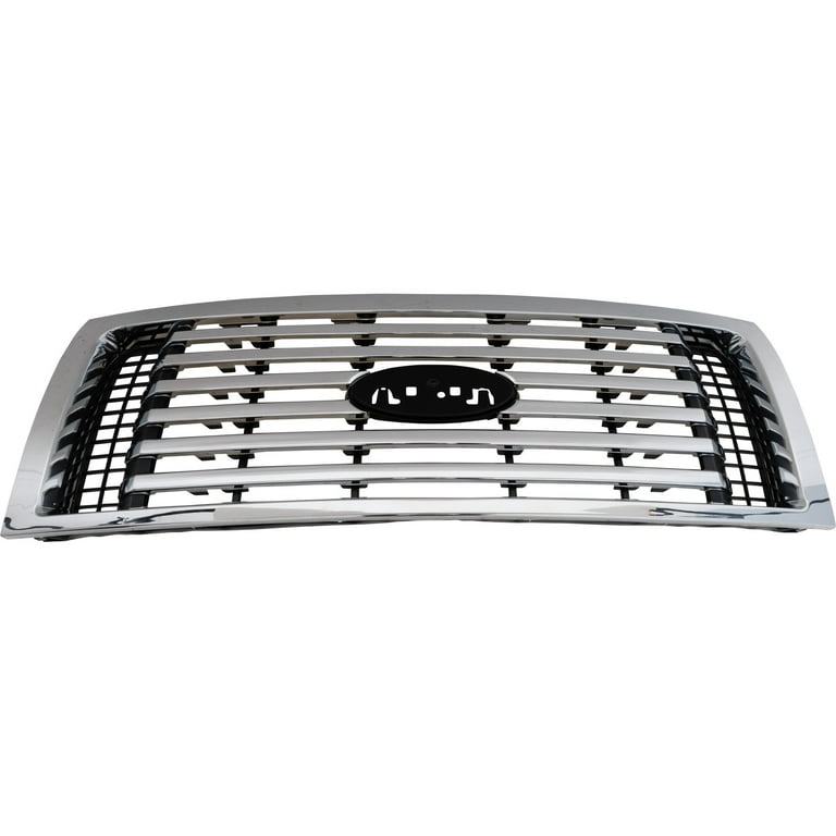 Garage-Pro Grille Assembly Compatible with FORD F-150 2010-2012 Plastic Painted-Black Shell/Chrome Insert XLT Model - Image 5