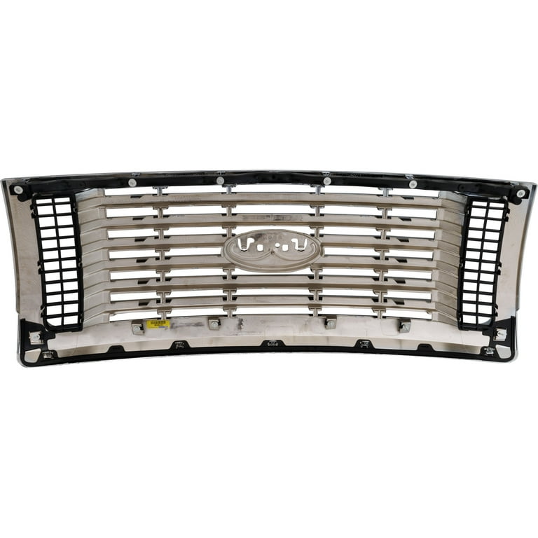 Garage-Pro Grille Assembly Compatible with FORD F-150 2010-2012 Plastic Painted-Black Shell/Chrome Insert XLT Model - Image 4