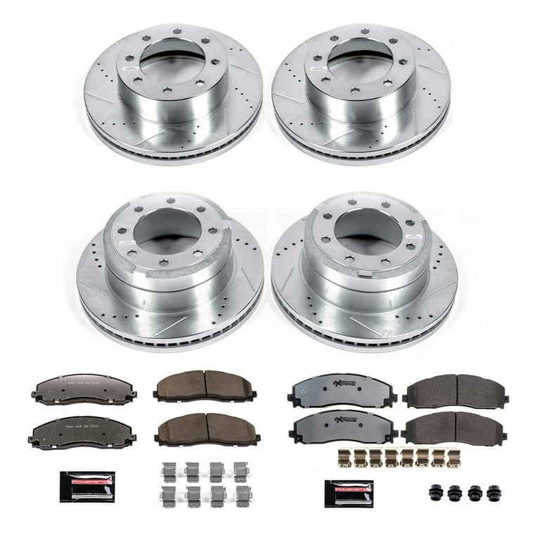 Front and Rear Z36 Truck & Tow Carbon-Fiber Ceramic Brake Pad and Drilled - Image 2