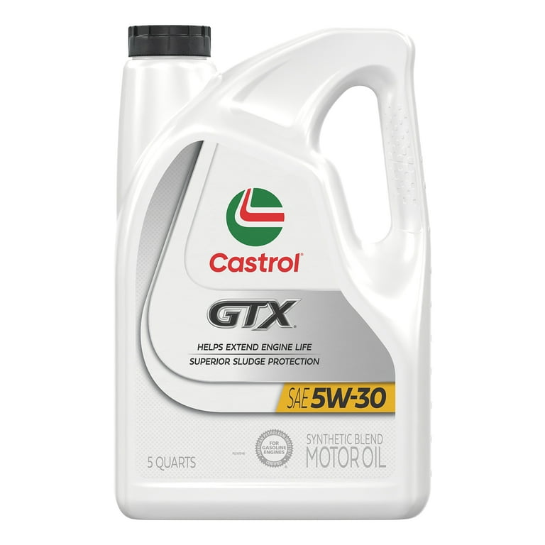 Castrol GTX 5W-30 Synthetic Blend Motor Oil, 5 Quarts - Image 3