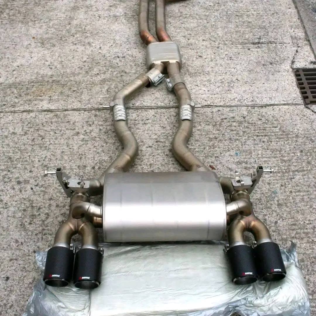 BMW F Series M3/M4 complete Akrapovic Evolution Line exhaust system with Carbon Fibre Tips. - Image 5