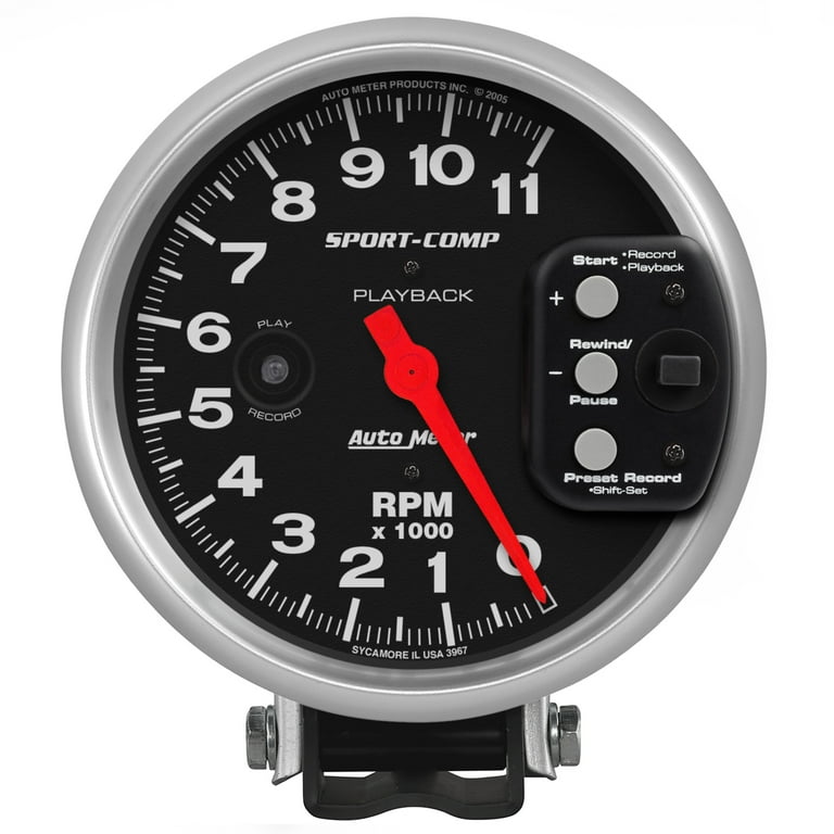 AutoMeter 3967 Sport-Comp Playback Tachometer - Image 3