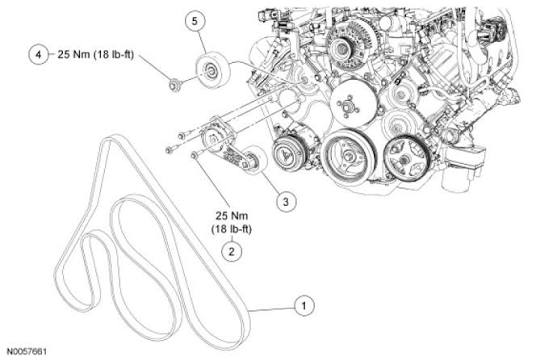 2007-2011 Ford Edge Serpentine Belt Drive Component Kit Gates 157XQ88 2008 - Image 2