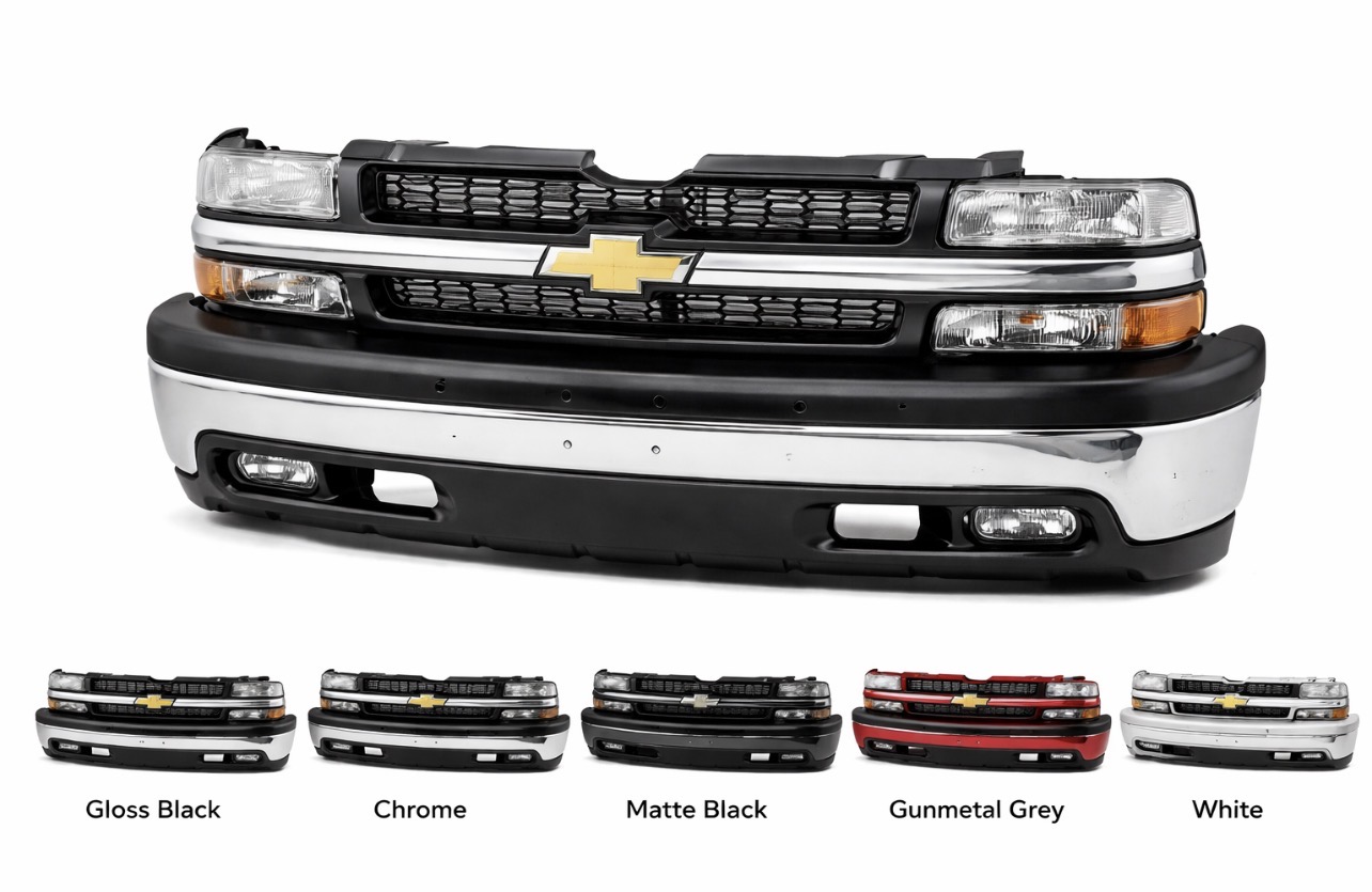Chevrolet Silverado front bumper, Silverado 1999 bumper and grill, Silverado