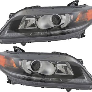 Gold Shrine Headlights Lamps Set for Honda Accord Coupe 2013–2015 (Halogen, Driver & Passenger Side)