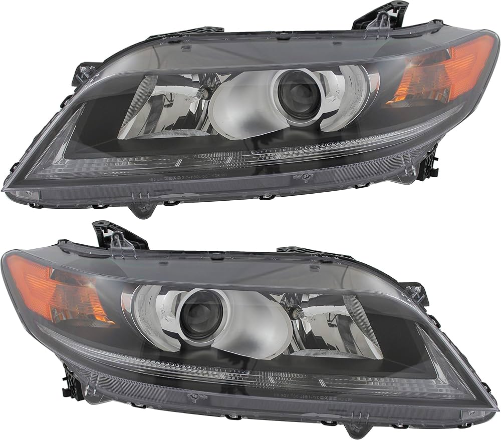 Gold Shrine Headlights Lamps Set for Honda Accord Coupe 2013–2015 (Halogen, Driver & Passenger Side)